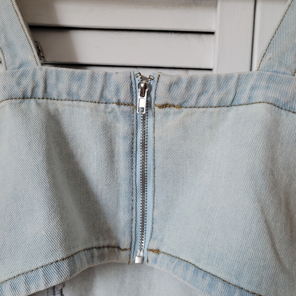 FOREVER 21 Denim Crop Top, Size S - Picture 7 of 8